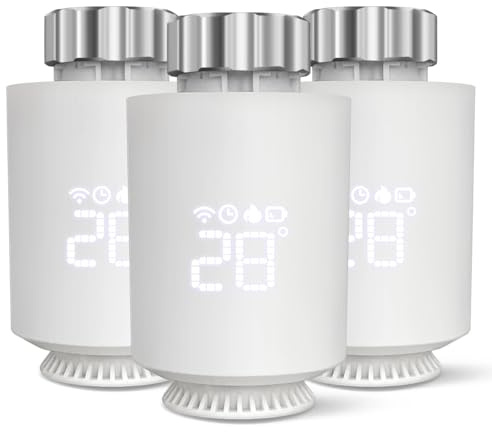 1/2/3pcs ZigBee Smart Heizkörperventil, Smart TRV, Thermostat Heizkörperventil, Smart Heizkörperthermostat, unterstützt APP-Fernbedienung & Freisprech-Sprachsteuerung, multifunktional (3)