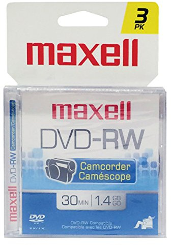 Maxell 567655 DVD-RW Camcorder Rewriteable - 3 Pack Jewel Case