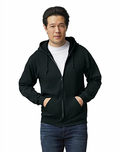 Gildan Unisex Kapuzensweatshirt aus Fleece mit Reißverschluss, Stil G18600 T-Shirt