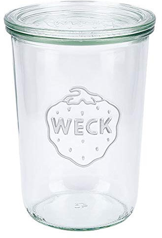 6x WECK-Sturzglas 850ml (3/4 Liter) mit Deckel