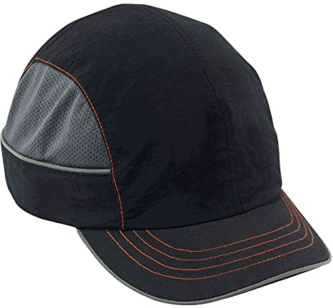 Ergodyne Safety Bump Cap, Baseball Hat Style, Comfortable Head Protection, Short Brim, Skullerz 8950XL, Black, Extra Large