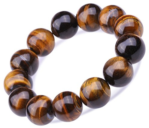 Feilok Enerigearmband Energie Armband Armkette EnergieStein Kugelkette Tigerauge von Natur Perlen Perle für Kinder, Damen und Herren
