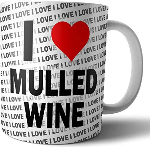 AK Giftshop I Love Mulled Wine - Tea - Coffee - Mug - Cup - Birthday - Christmas - Gift