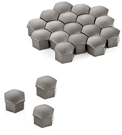 LST 20x Sechskant Radschraubenkappen Abdeckkappen Set 17 mm grau
