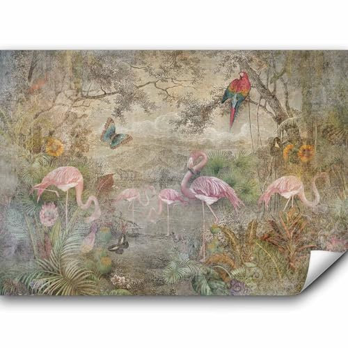 murando - Vlies Fototapete Retro 350x256 cm Vlies Tapeten Wandtapete XXL Moderne Wanddeko Design Wand Dekoration Wohnzmmer Schlafzimmer Büro Abstrakt Vintage Blumen Tiere g-C-0392-a-a