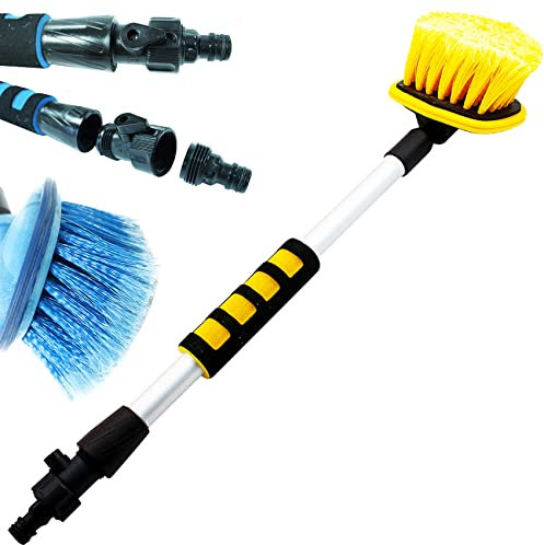 Marksman | Heavy Duty | ALUMINIUM Water Fed Tyre Brush | Car | Rim Wash | Alloy Wheels | Cleaning Care | Dirt Control | Minivans | Home | Boats | Trucks | Caravans | Garage | Workshop | UK FREE P&P