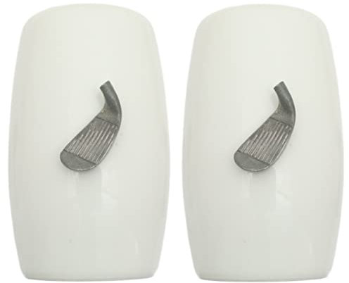 Golf Club Head China Salt and Pepper Shakers Cruet Set Modern White CSP 460