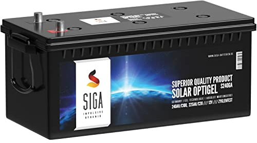 SIGA Blei-Akku 12V 240Ah Gel Akku Gel-Batterie Bootsbatterie Wohnmobil Batterie Solarbatterie Versorgerbatterie ersetzt 230Ah 220Ah