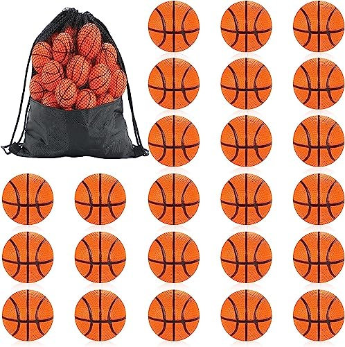 Erinnmy 24 Stück Mini Basketball,4 cm Basketball-Stressbälle Mini-Basketbälle,Basketball Stress Ball,Mini Sportbälle Basketball für Kinder Schule Karneval Belohnung Party Tasche Geschenk Füller