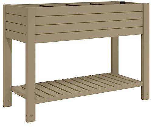 vidaXL Hochbeet Hellbraun 110x45x79 cm Polypropylen