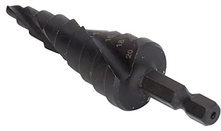 Stufenbohrer-Set, Stufenbohrer für Metall, Metallbohrer für Stahl, Stufenbohrer, HSS-Spiralbohrer, Pagodenlochreibahle, Sechskantschaft, Werkzeug für Metall, Schwarz (9