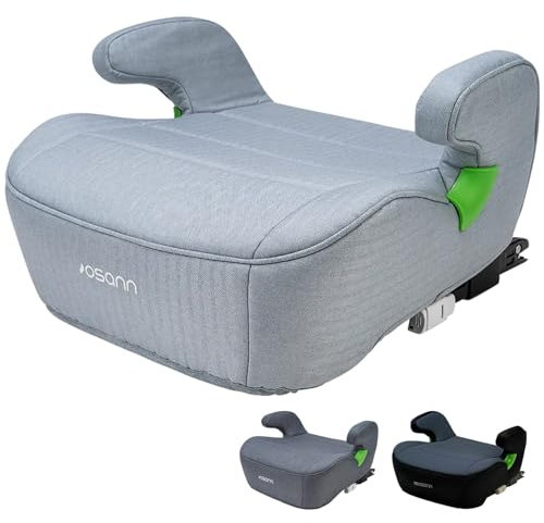 Osann Junior Isofix, Sitzerhöhung Auto Kinder, Kindersitzerhöhung mit Isofix, 126-150 cm (ca. 15-36 kg), Sitzschale i-Size - Dolphin Grey