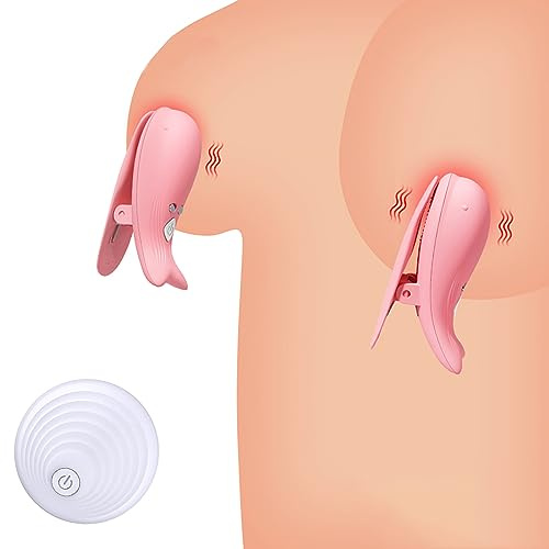 ZWFUN Nippelvibrator mit kabelloser Fernbedienung, saugender Stimulator Brustwarzenklemmen mit 10 Vibrationsmodi Erotik SM Sexspielzeug für frauen, Männer（Lila）