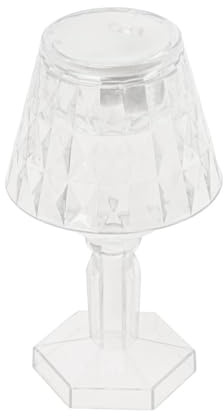 Generico 6 bomboniere Sweet lume Lampada PORTACONFETTI con LED in plexiglass novità Assoluta 6,5x12cm | Vari Colori | 6 lampade bomboniera Porta Confetti (Trasparente)