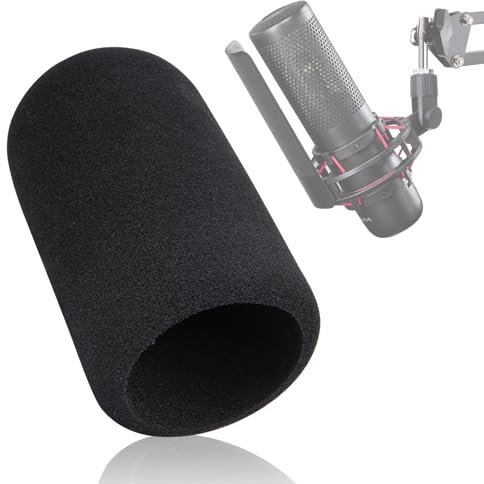 YOUSHARES HyperX ProCast Popschutz - Professioneller Mikrofon Pop Filter Schaumstoff Windschutz Schallschutz Kompatibel mit HyperX ProCast Mic