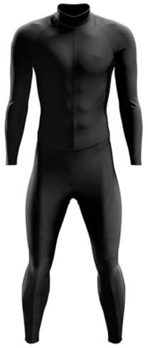 UNBIT Traje de triatlón for Hombre, Traje de Ciclismo, Mono, Pantalones de Manga Larga con Bolsillos, Jersey de Ciclismo de montaña, Mono(01,Small)
