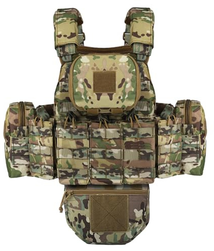 YAKEDA Outdoor Abnehmbare CS Trainingsweste, Molle Atmungsaktives Training Schnell Verstellbare Spielweste