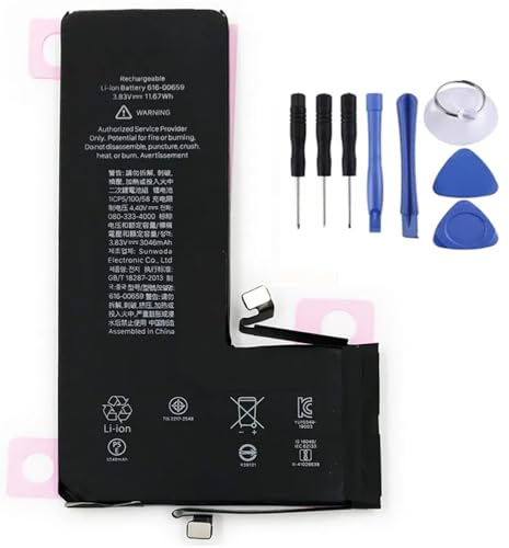 GDDGFVKV 616-00659 - Batteria per cellulare iPhone 11 Pro A2215 A2160 A2217, 3,83 V, 3046 mAh, 11,67 Wh