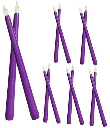 KITANDOVE Flammenlose -stabkerzen Flackernd 12 Stück Batteriebetriebene Kerzen Realistisch Für Weihnachten Geburtstag Dekoration Hochzeit