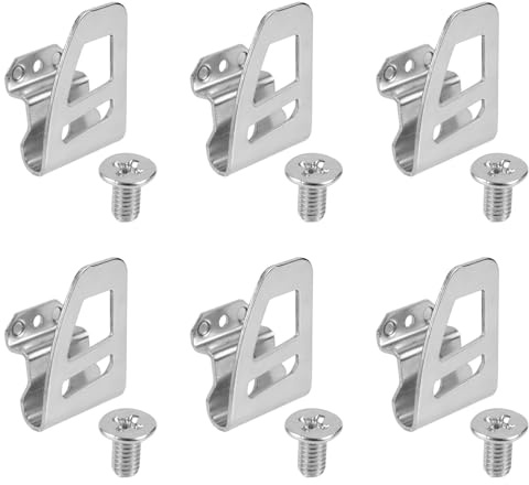 6pcs Drill Clip for Tool Belt, 42-70-2653 Metal Electric Drill Belt Holder with Screws Drill Belt Hook Compatible with Fuel Tool 2604-20 2604-22 2604-22CT 2797-22 2804-20 2904-20