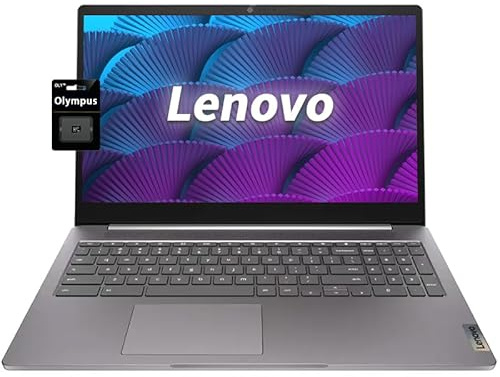 Lenovo Chromebook FHD da 15,6 Intel Quad-Core N4120 (> N4020) 4 GB RAM 320 GB di memoria (64 GB eMMC + 256 GB SDCard) per studenti a casa con videocamera per la privacy Wi-Fi6 HDMI1.4