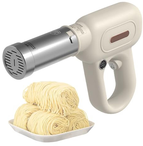 OZTYSGXM MáQuina para Hacer Pasta EléCtrica, MáQuina AutomáTica para Prensar Fideos, MáQuina para Hacer Pasta Casera con Moldes, 5 en 1 Sin Cable para Cocina - FáCil Limpiar
