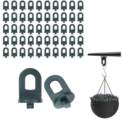 50 clip elicoidali per serre, in plastica, per piante, per reti, ombreggiature e vasi appesi, accessori per serre da giardino per viti, cavi, rete, ideali per uso in serre