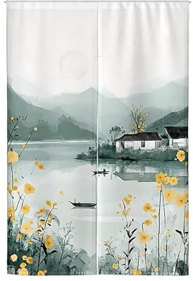 Japanese Noren Doorway Curtain Style Doorway Window Panel Noren Japanese Curtain Short For Kitchen Bistro Partition Shading Home Decorative 85x150cm 10676