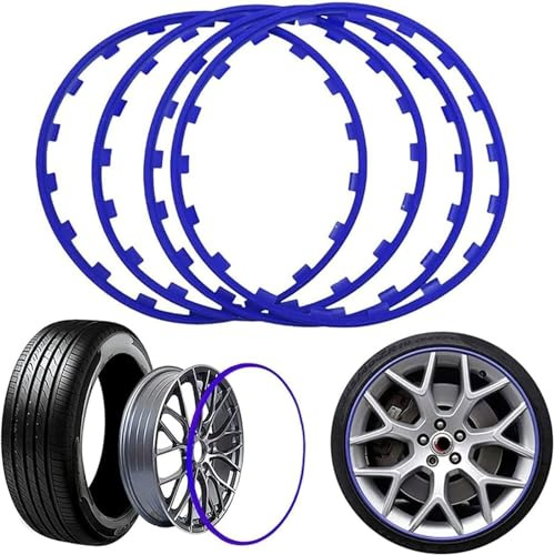 Protectores de llantas de aleación de 15 a 22 pulgadas, anillos de protección antiarañazos y antirozaduras para modificación de cubierta de rueda de coche, 4 unidades