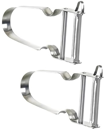 Vegetable & Potato Peeler | Homiladi 2Pcs Silver Peeler for Fast and Efficient Peeling | Y-Shaped Easy Peelers with Easy Grip Handle for Kitchen Essentials, Outdoor Picnic