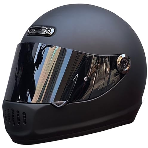 Casco Integrale da Moto Retrò Approvato DOTECE Caschi Integrale da Moto Modulare Con Visiera Caschi da Scooter ATV UTV Per Adulti Uomini e Donne Casco Motocross Racing I,XL=61~62CM