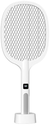 Générique Tapette à Mouche Électrique Rechargeable Tapette à Moustiques 2 en 1 Piège à Moustiques Lampe pour Maison, Intérieur et Extérieur