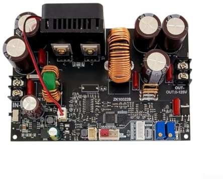 Fuente de alimentación regulada Step-Down 1500 W 0-125 V 22 A ajustable con pantalla a color de 1,8 pulgadas para CNC ZK-10022C (ZK-10022B)