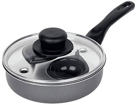 Sapphire P062 2 Cup Egg Poacher, Grey, 18CM