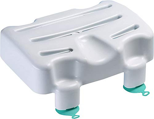 The Helping Hand Company Kingfisher Bath Seat. Lightweight, Portable White Plastic Suction Bath Seat for Adults. Bath Aids for Elderly, Disabled, Pregnant. 10”/25cm. 200kg/31 Stone Weight Capacity