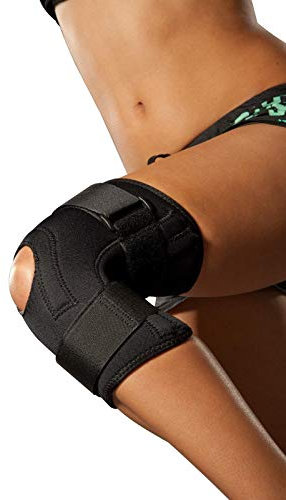 LOREY Hochwertige Kniebandage, Kniestütze aus Neopren mit zwei Klettverschlüssen (XXL)