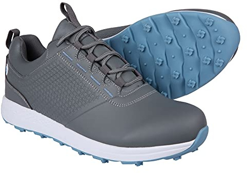 Ram Golf Accubar Ladies Golf Shoes, Grey/Blue, Size 7