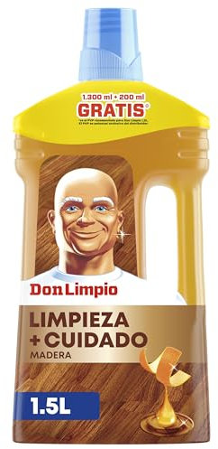 Don Limpio Madera Friegasuelos Líquido 1.5 l Con Aceite De Cáscara De Naranja PH Seguro En Suelos De Madera