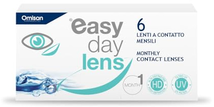 Easy Day Lens, 6 Lenti A Contatto Mensili per la correzione della miopia, -3,00