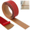 Bocguy Übergangsprofil 4cm*3.0m, Wasserdicht Selbstklebend Vinyl Übergang Sschiene, Boden-Leiste Zum Vinyl Übergangs für Fußböden, lexible Knickleiste Fugendichtungsband, Bodenprofil (Hellbraun)