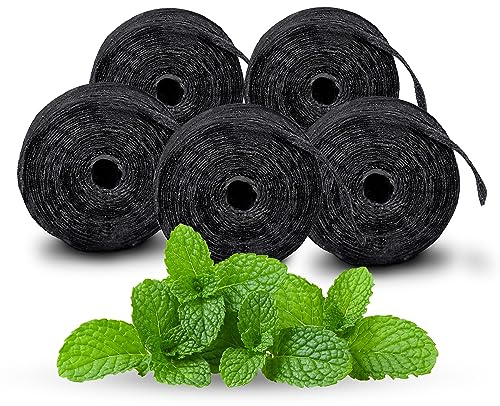 Xlent Expandable Dental Floss Treated with Activated Charcoal, Xylitol, Natural Plant Based Wax, Refreshing Mint Flavor - Pack of 5 (Refills Only)
