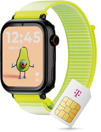SaveFamily SaveWatch+ Kinder Smartwatch mit Telekom SIM-Karte + 30€ Amazon-Gutschein nach Registrierung - Kinderuhr mit GPS und Anruf Funktion, Nachrichten, Schulmodus, SOS (Schwarz | Schwarz)