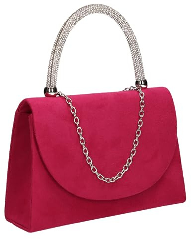 SwankySwans Beatrice - Pochette da donna per feste, balli, matrimoni, serate, Fucsia, One Size