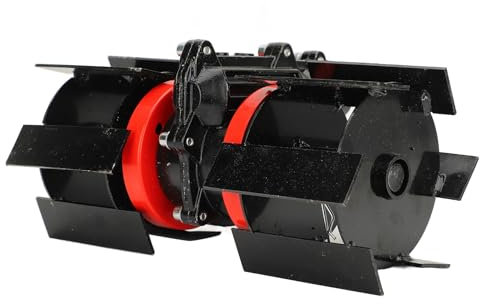 Roue De Désherbage De 10 Cm, Outil Universel De Désherbage De Roue De Labour Profond en Fer en Aluminium à 9 Dents pour Accessoire De Scarificateur De Tondeuse à Gazon(28MM)