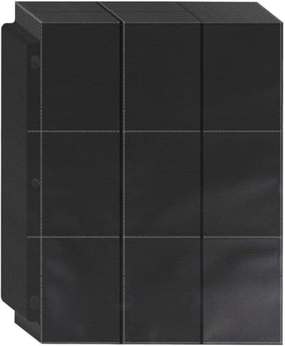 Raccoglitore Carte Collezionabili, 900 Tasche Binder Album Carte 50 Pagine per 18-Tasche, Buste per Carte Trading Card Sleeves Fogli per Raccoglitore ad Anelli A4 Binder Photo Card Collezion