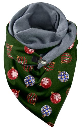 Winterschal Damen Kuschelig Schal Dreieck Damen Schal Damen Mit Knopf Dreiecksschal Elegant Klassischer Winter Dreieck Schals Weihnachten Warme Halstuch Damen Weich Scarf Fransen Poncho