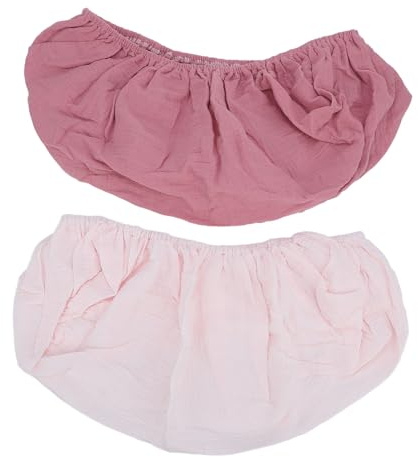 Masyrt Solid Color Andningsbart Mjukt Skötunderläggsskydd, Skötunderlägg för Blöjor, 2 St Skötunderlag för Baby (Ljusrosa)