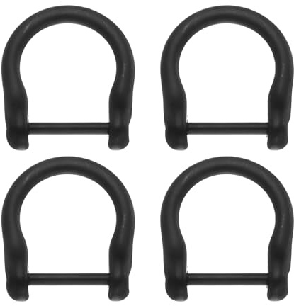 sourcing map Screw in Shackle Horseshoe D-Ring, Key Holder U-Shape Ring Buckle, Purse Strap for DIY Leather Craft