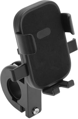 QUARKZMAN Cykelhållare för mobiltelefon, styrfäste för motorcykel skoter, roterbar smartphone-hållare för 4,7–7,2 tum, svart