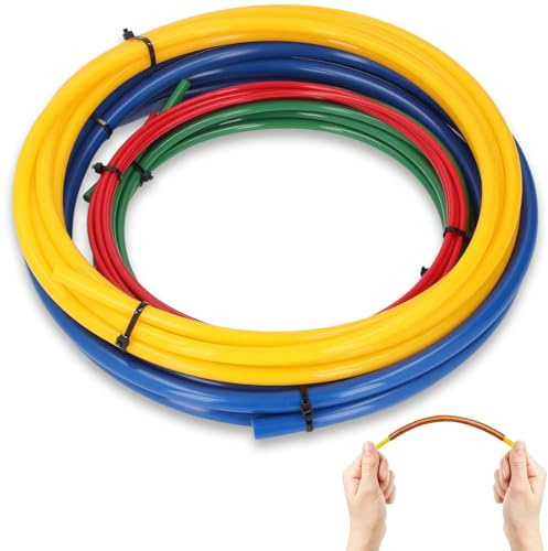 4 pezzi 4 M rame tubo piegatubi, 1/4 3/8 1/2 5/8 pollici aria condizionata tubo piegatubi kit costruito in rame tubo di piegatura striscia di plastica PE protezione
